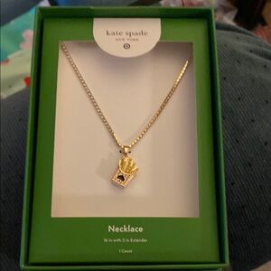 Kate Spade Gold French Fries Pendant Necklace. NWT.